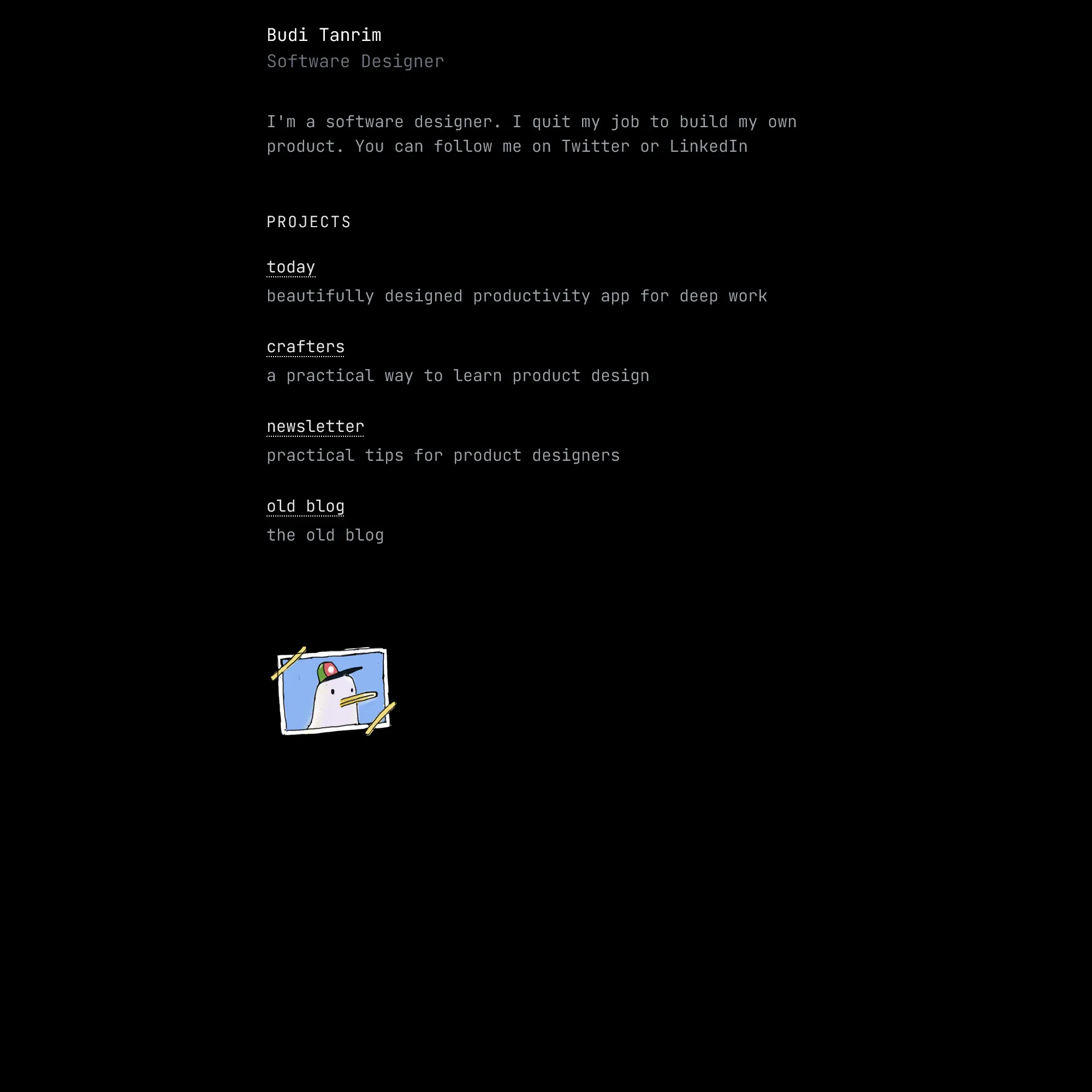 Screenshot of Budi Tanrim