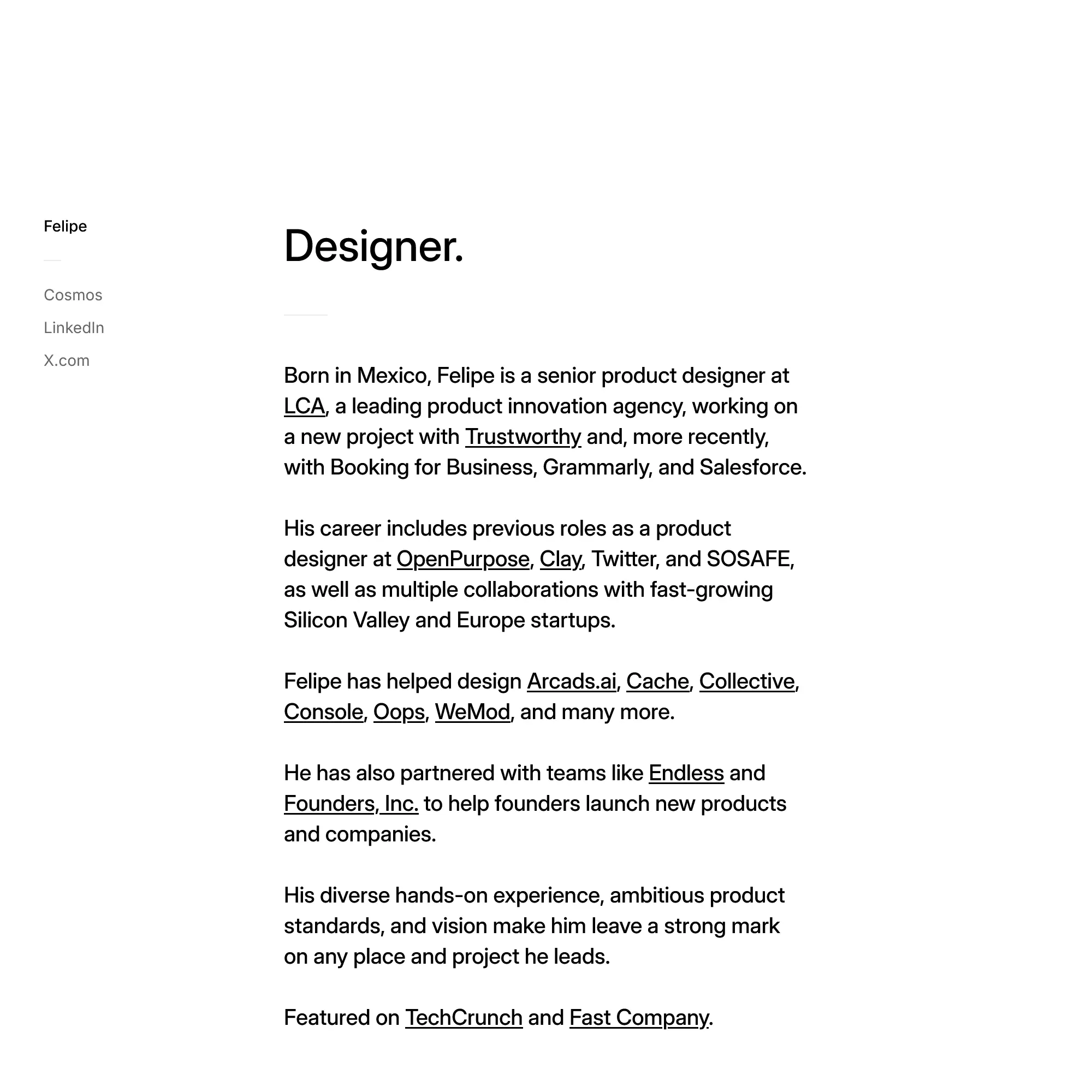 Screenshot of Felipe