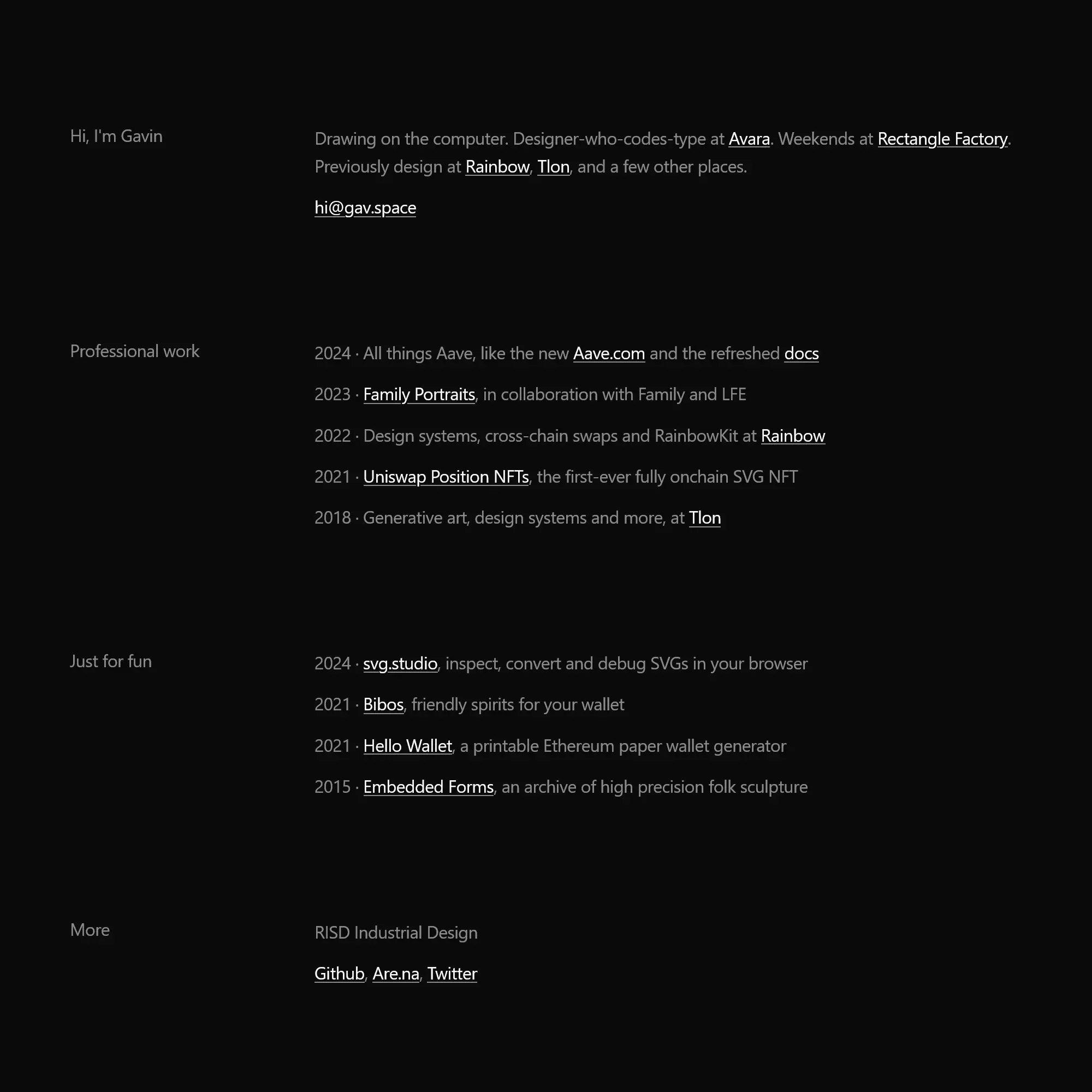 Screenshot of Gavin Atkinson