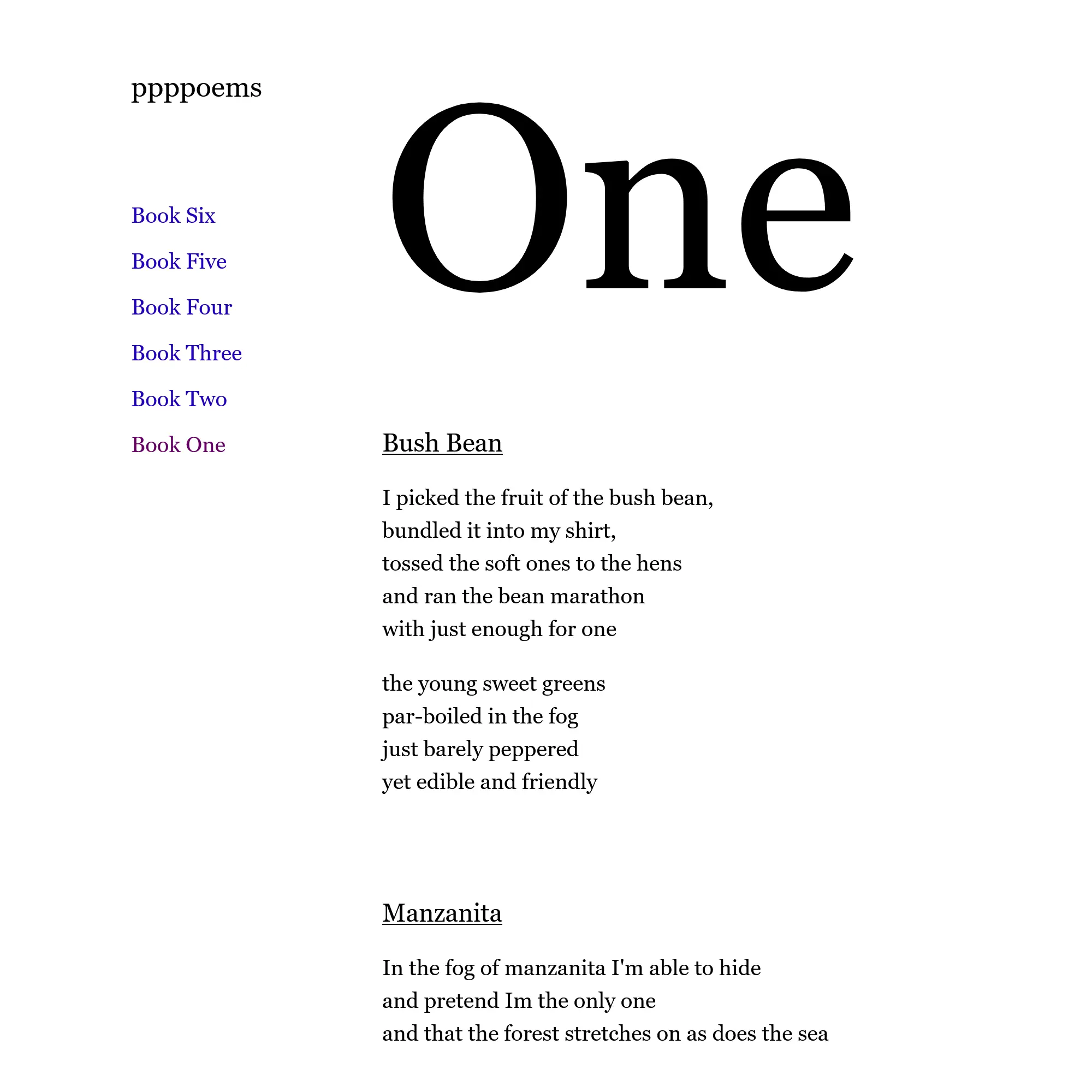 Screenshot of ppppoems