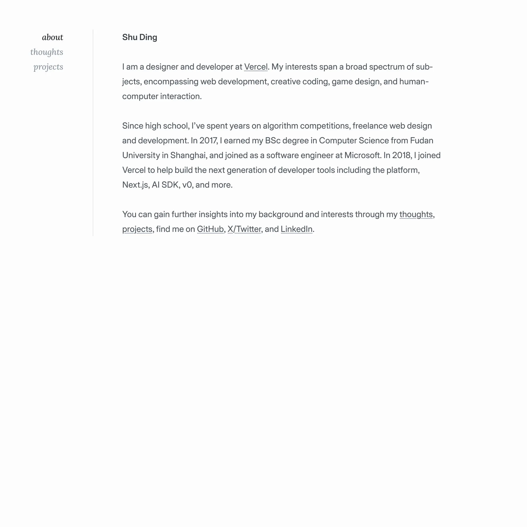 Screenshot of Shu Ding