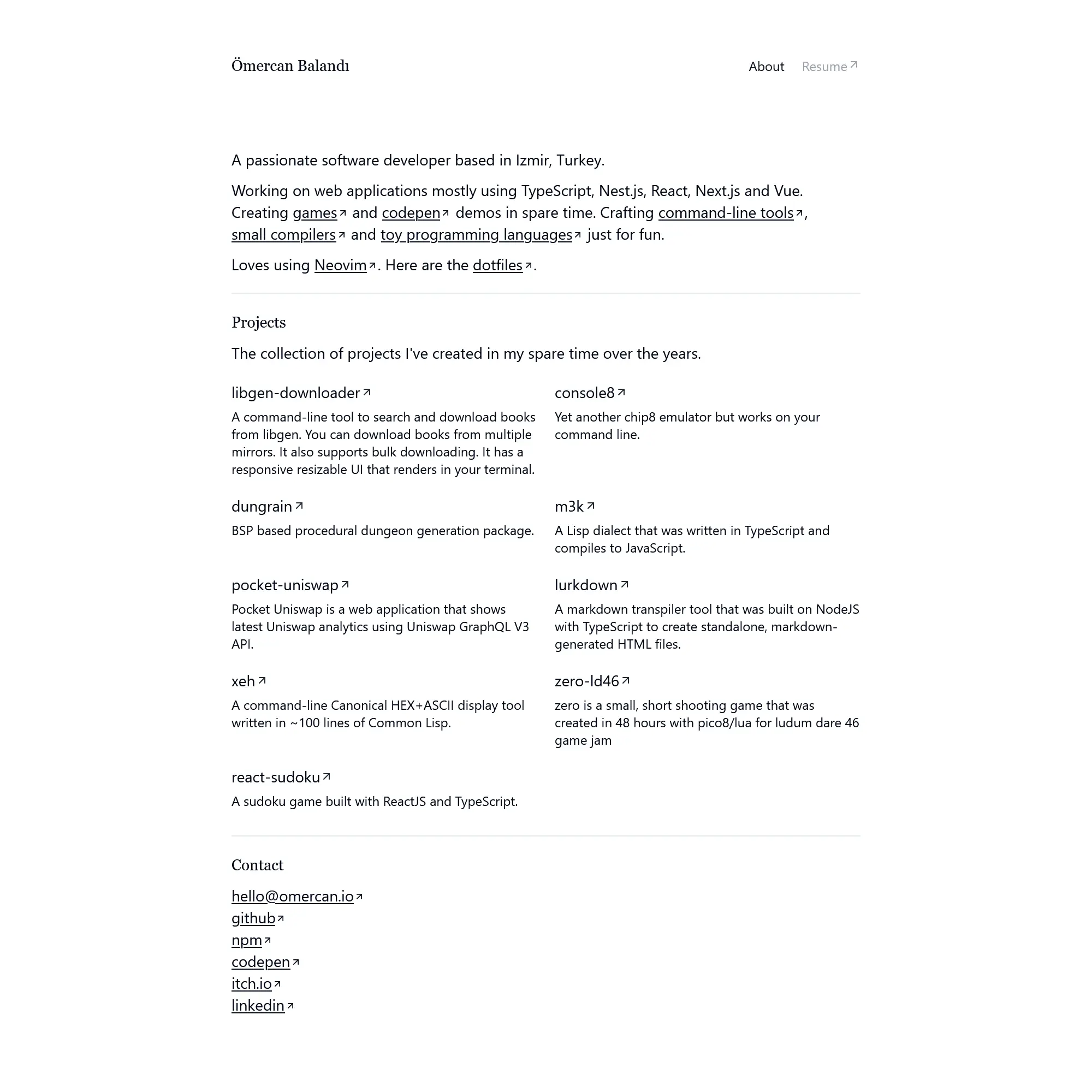 Screenshot of Ömercan Balandı