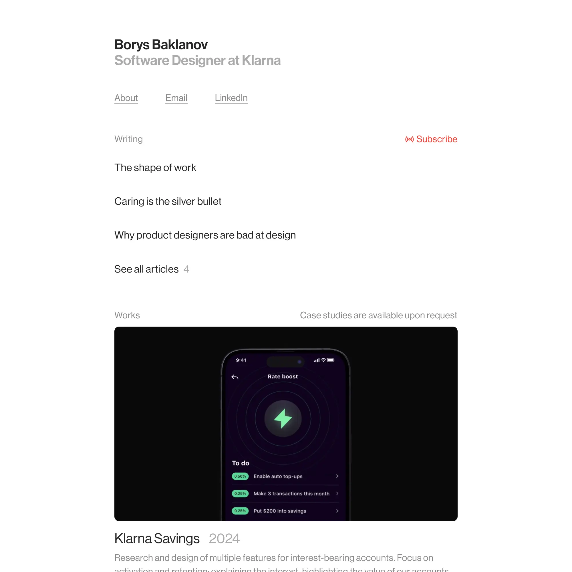 Screenshot of Borys Baklanov