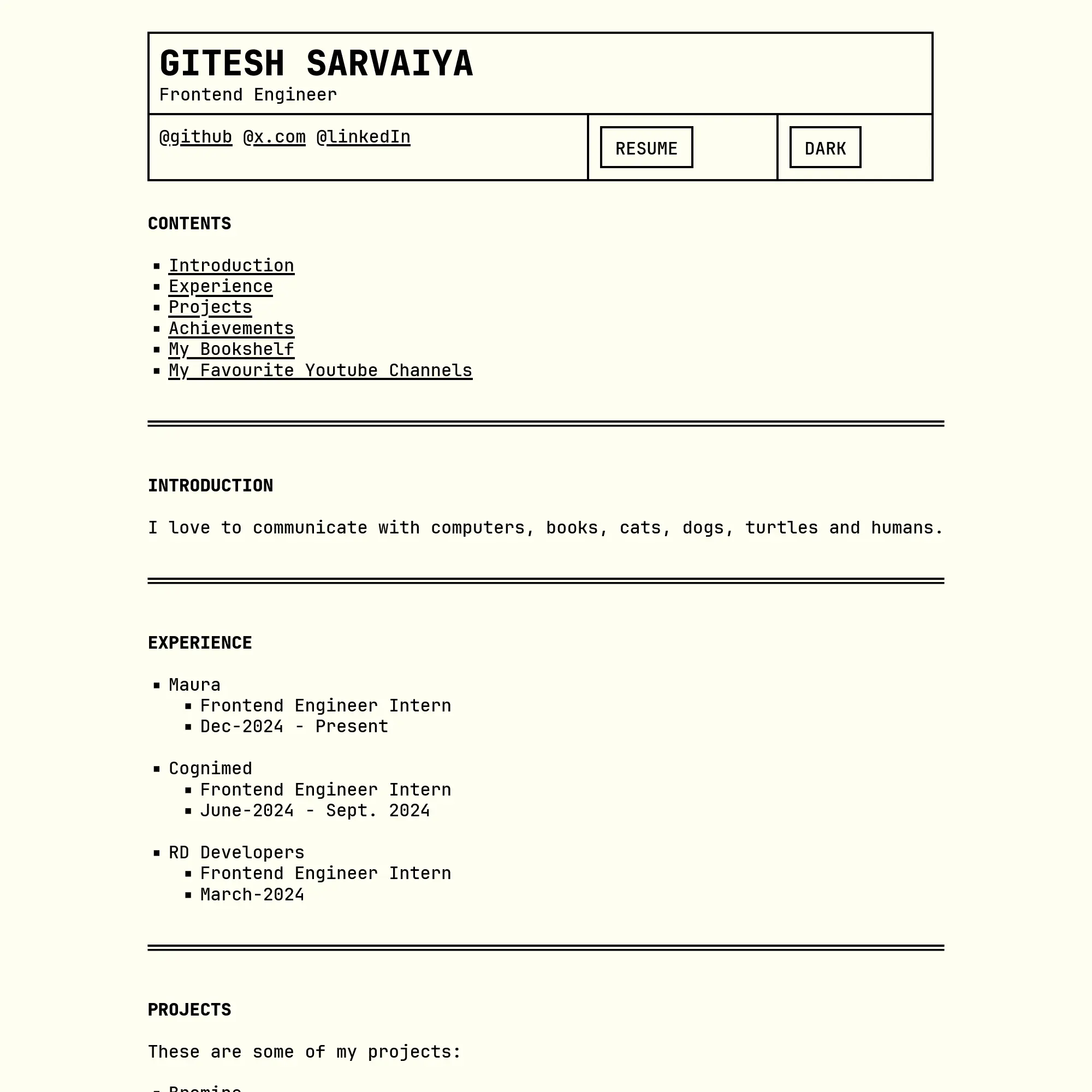 Screenshot of Gitesh Sarvaiya