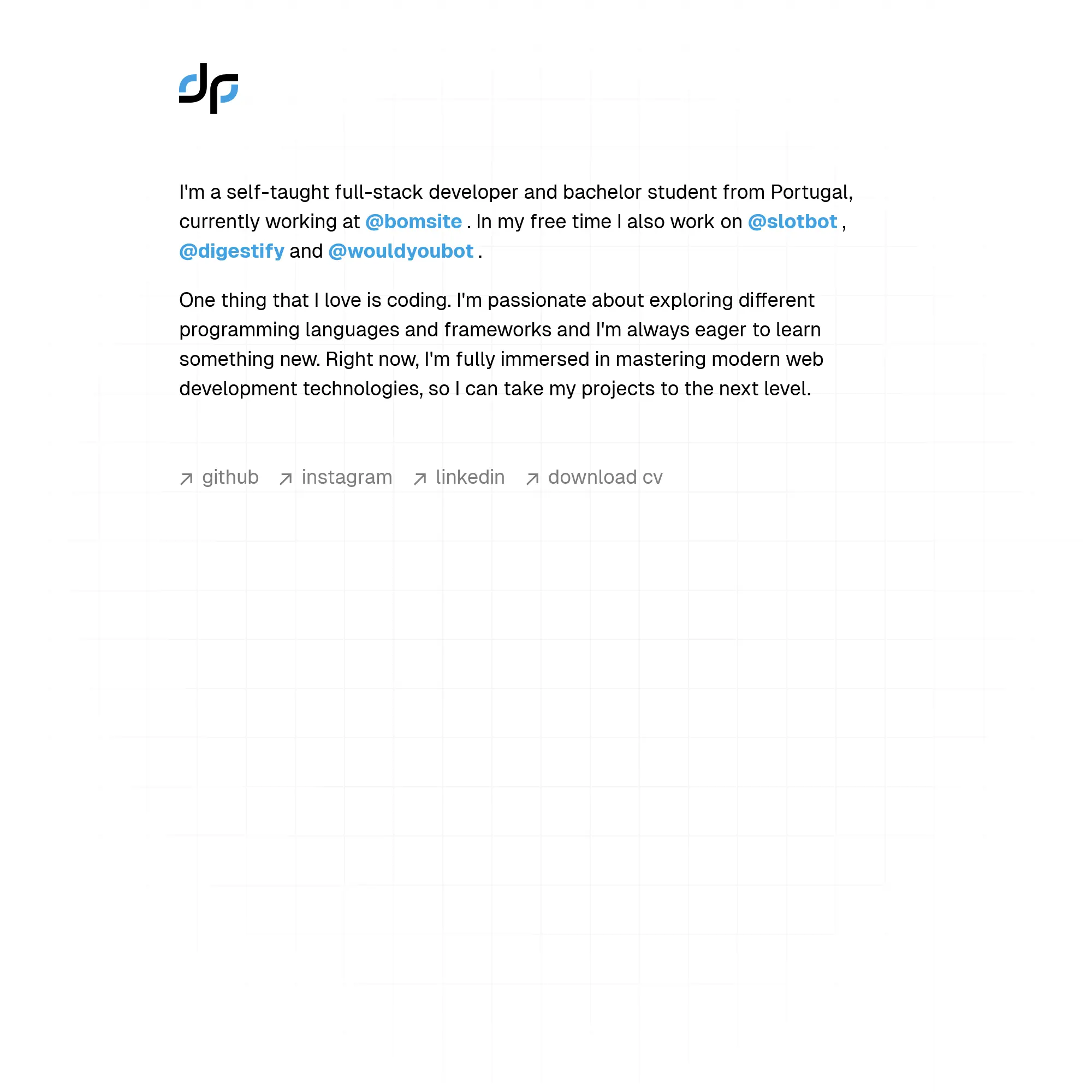 Screenshot of Diogo Paulos