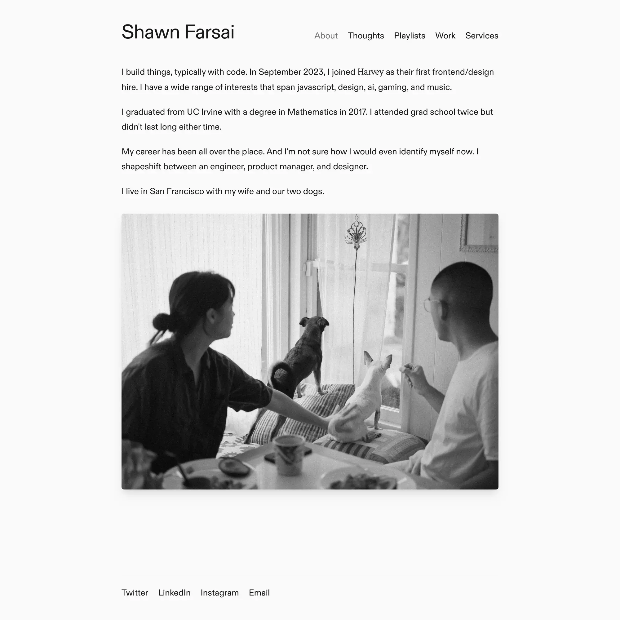 Screenshot of Shawn Farsai
