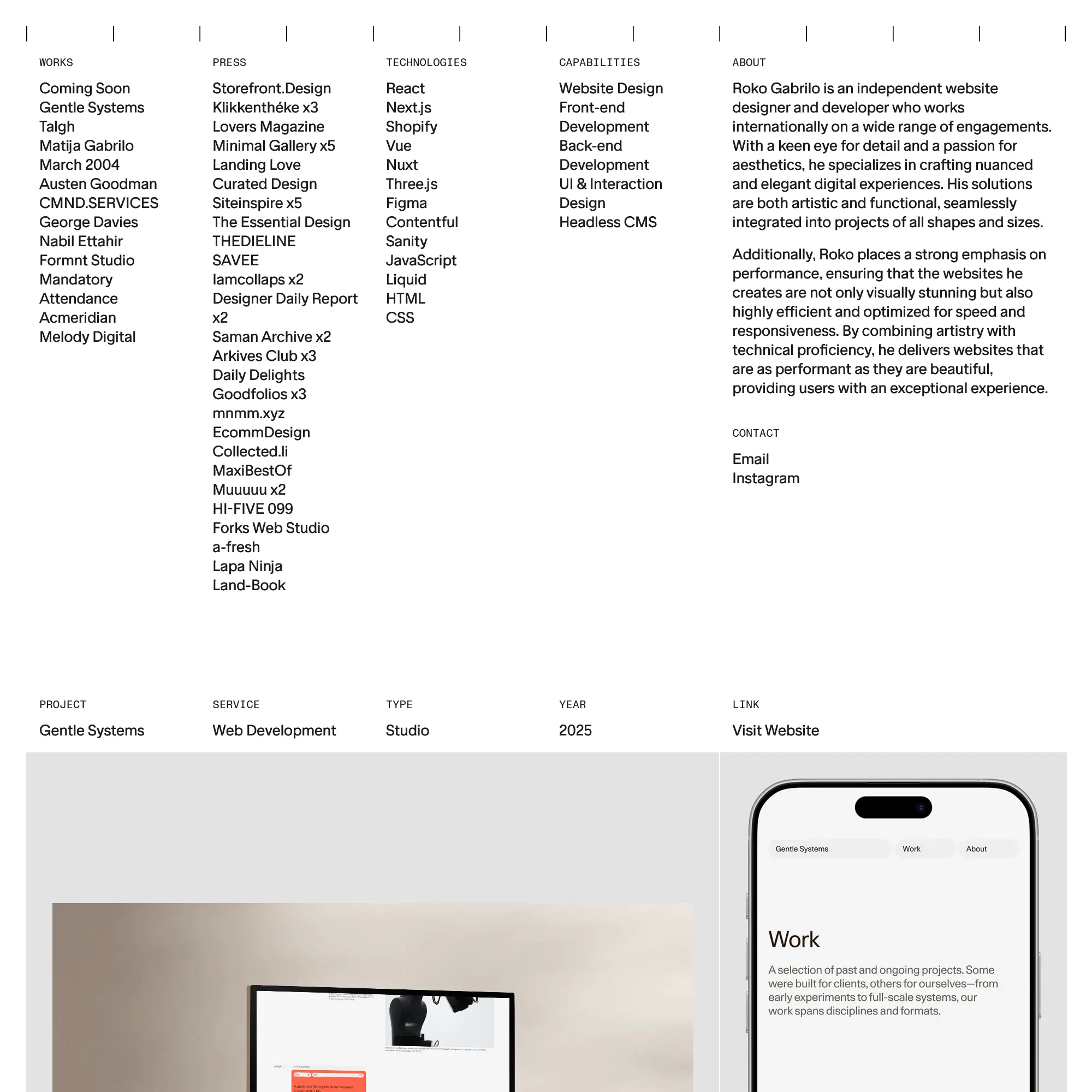 Screenshot of Roko Gabrilo