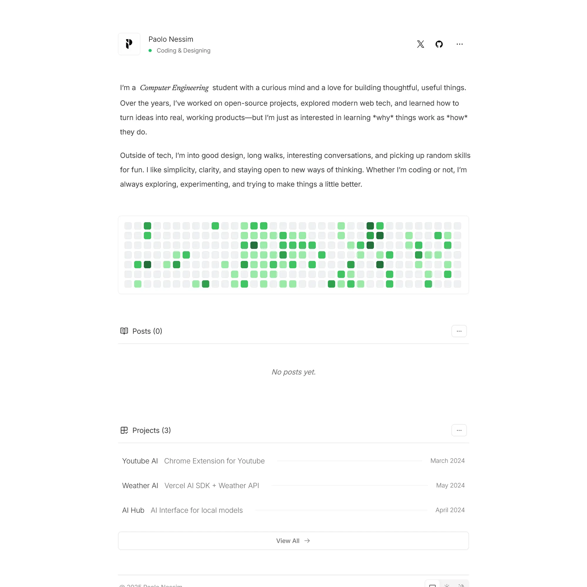 Screenshot of Paolo Nessim