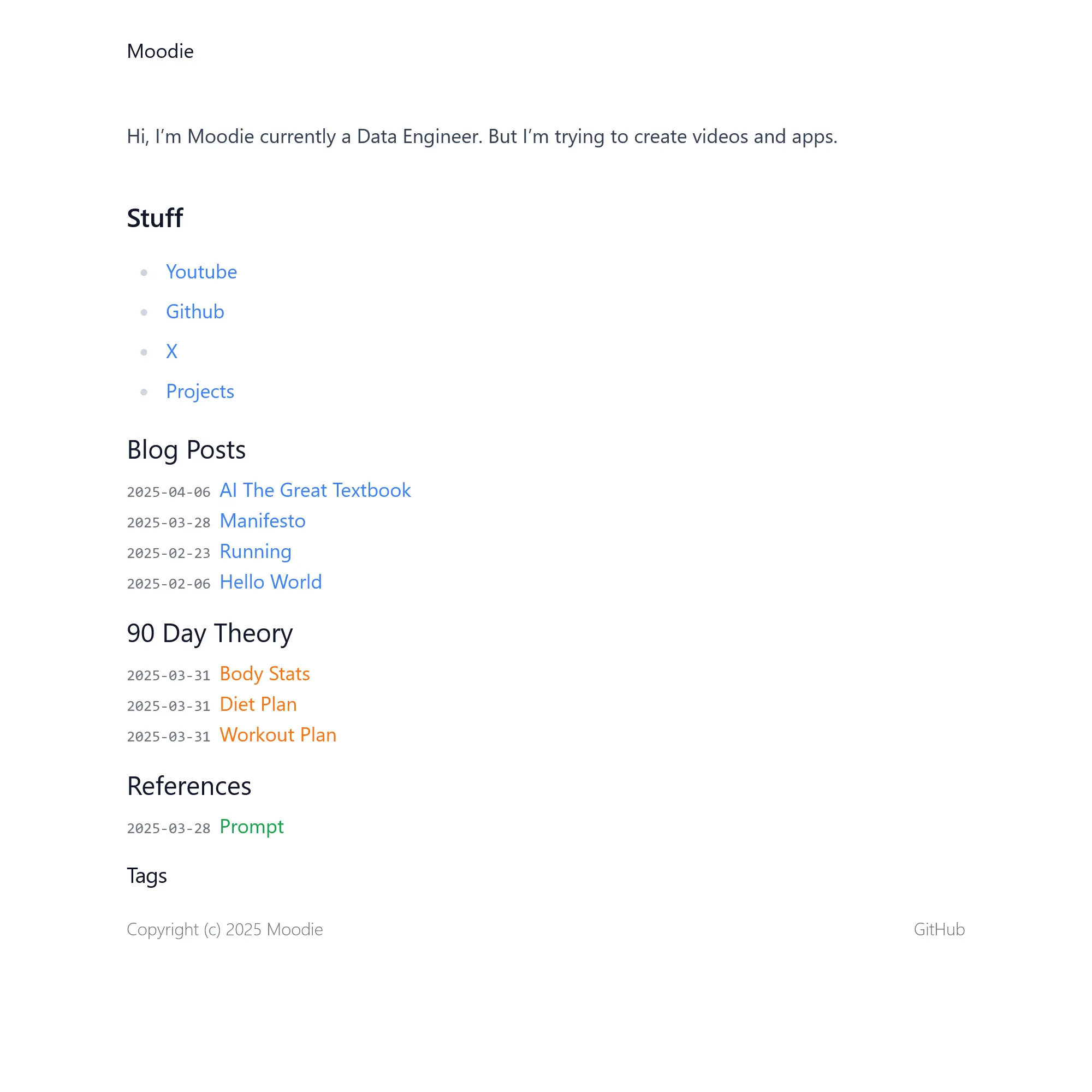 Screenshot of Moodie