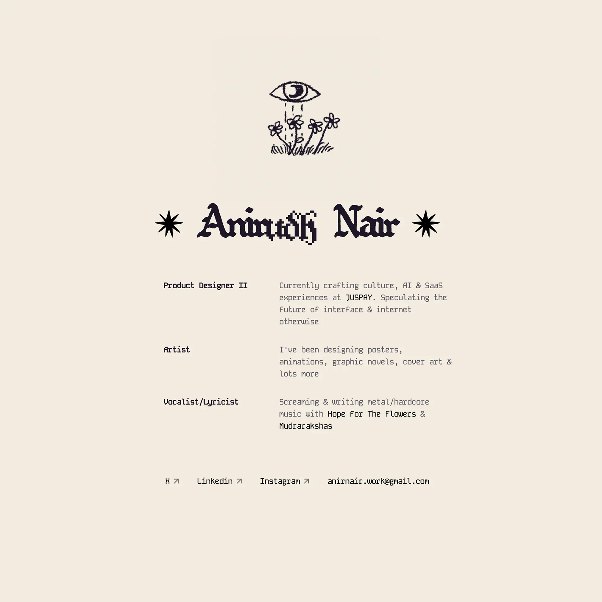 Screenshot of Anirudh Nair