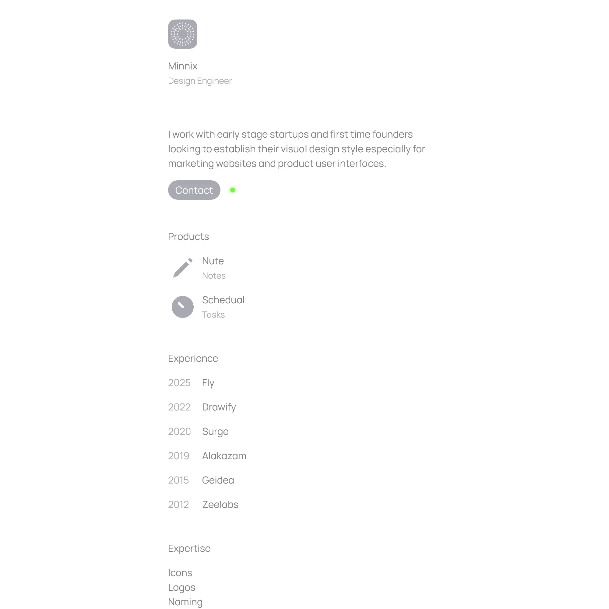 Screenshot of Minnix