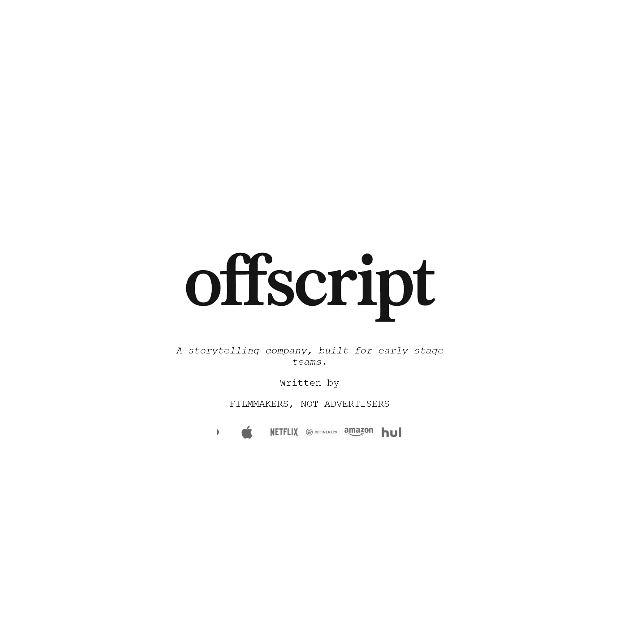Screenshot of offscript