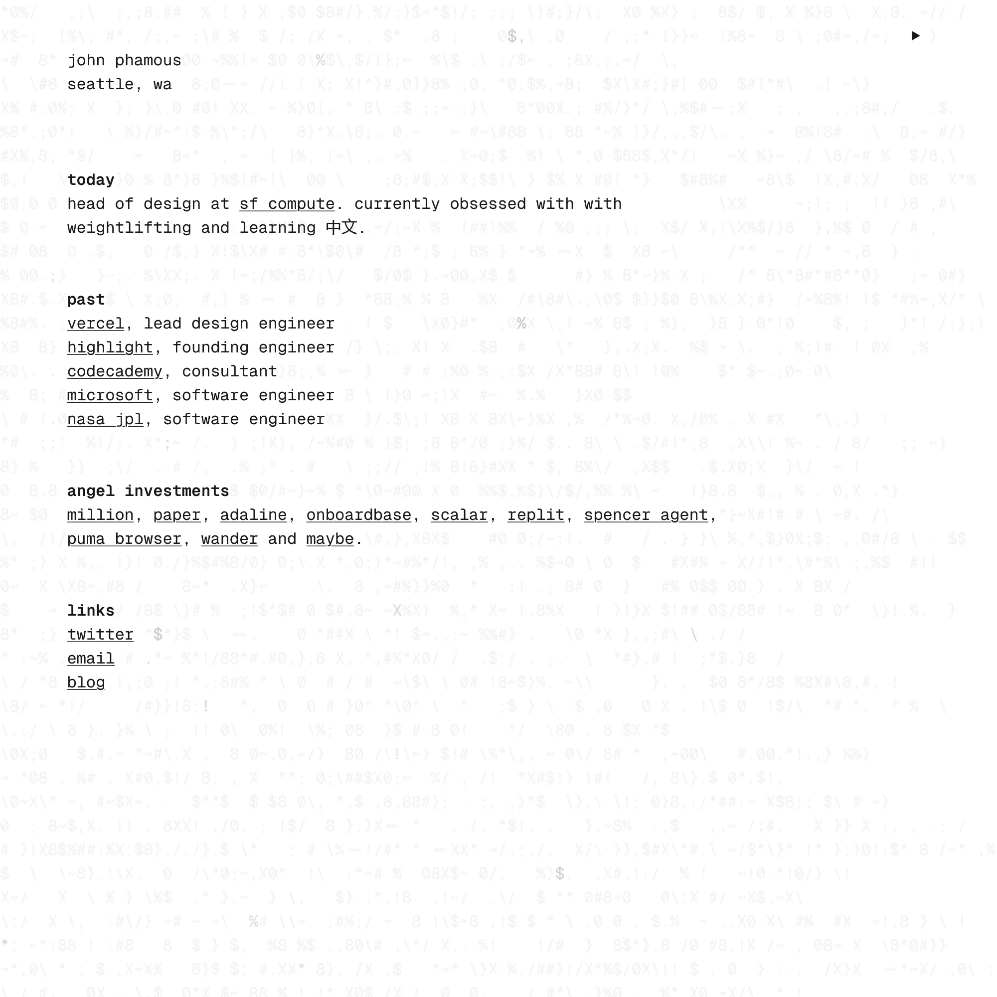 Screenshot of john phamous