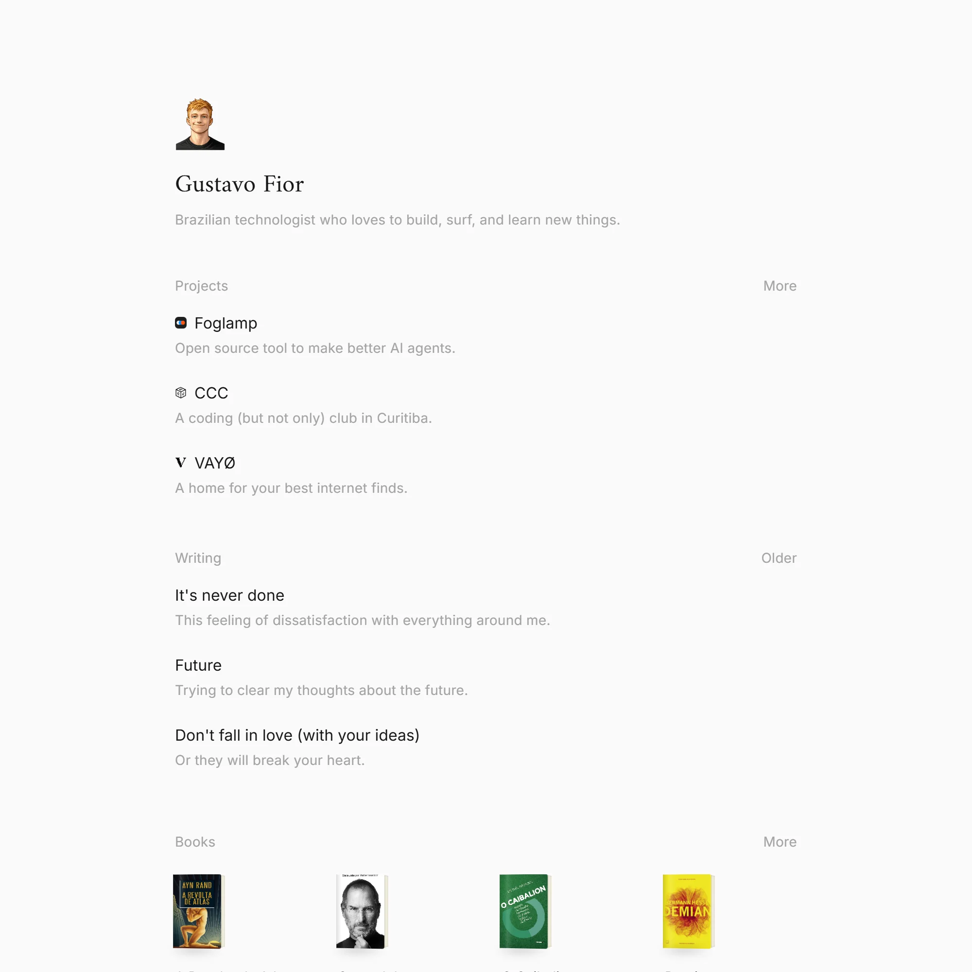 Screenshot of Gustavo Fior
