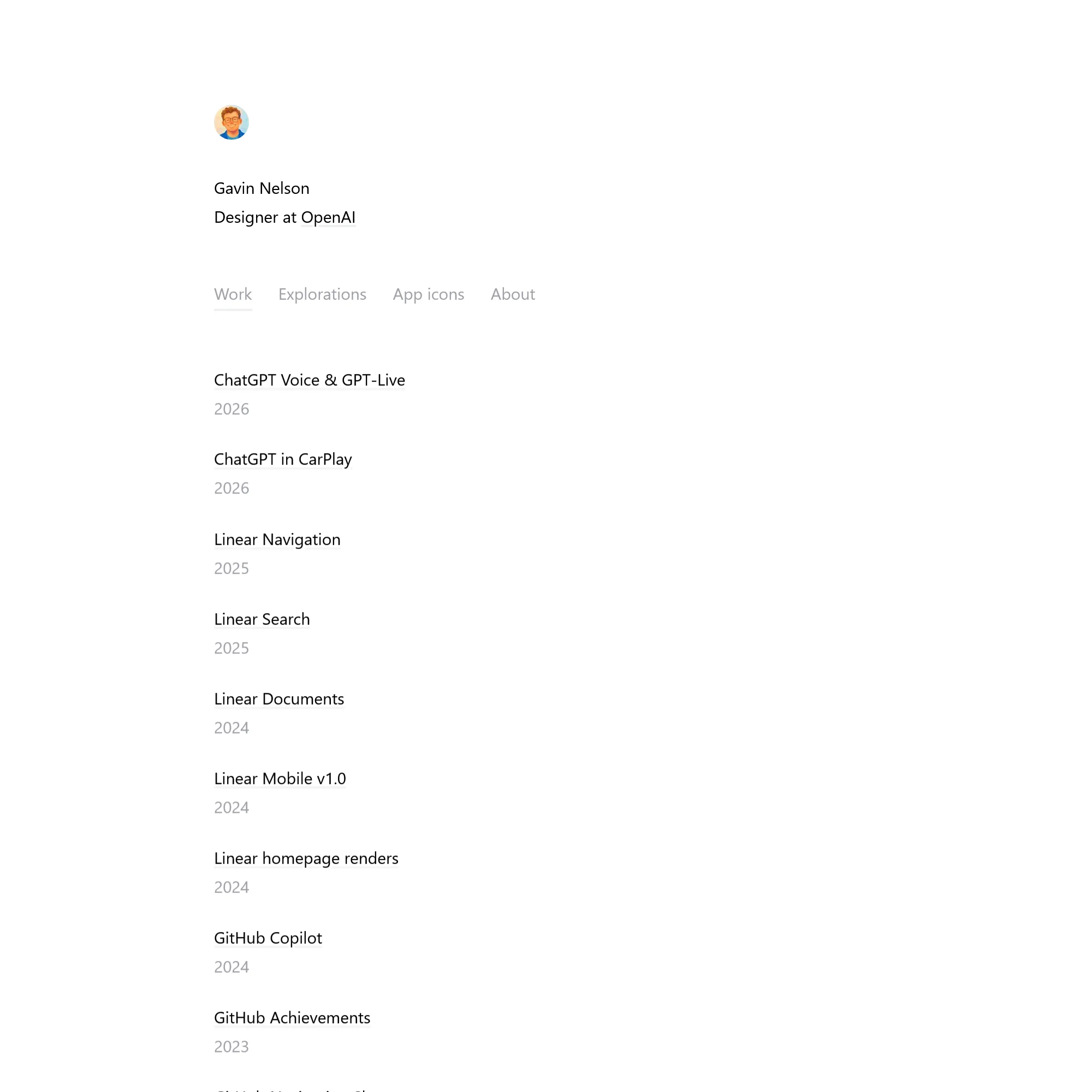 Screenshot of Gavin Nelson