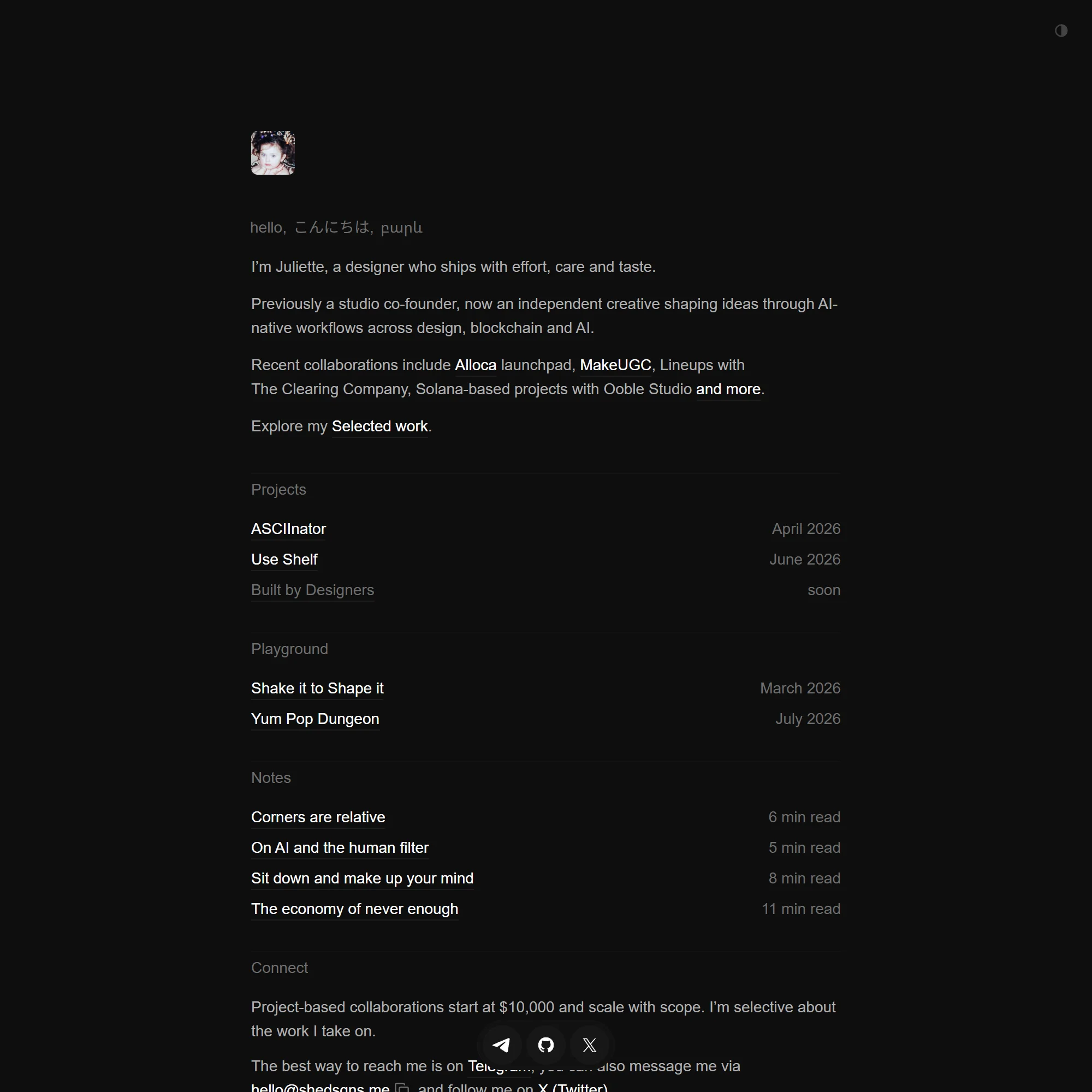 Screenshot of Juliette